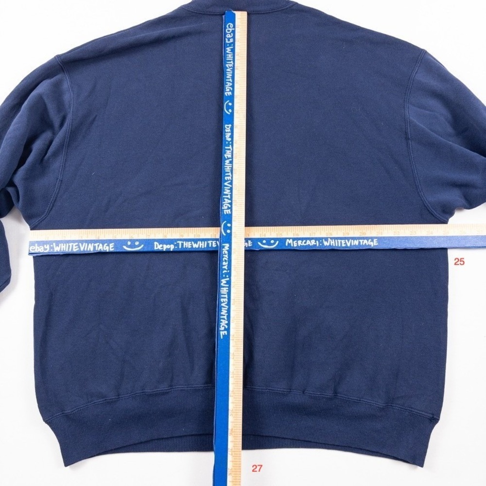 Vintage Notre Dame Sweatshirt Mens XXL Navy 90s Fighting Irish Graphic Pullover - Picture 5 of 7